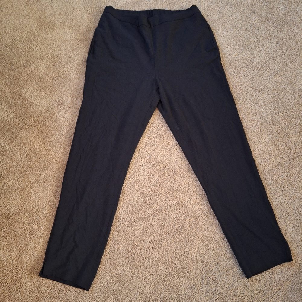 Banana Republic Black Cropped Ankle Pants - Slim Fit